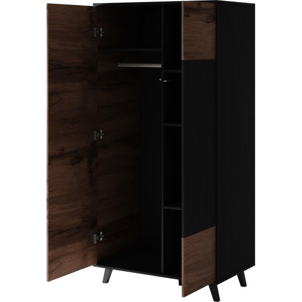 Armoire Fate 90x182 cm - Chne/noir