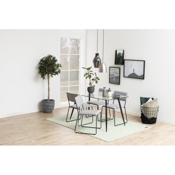 Table en verre 140 cm + Pieds de meubles Table en verre 140 cm + Pieds de meubles