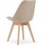 Chaise de salle  manger Merle - Beige (Tissu) + Pieds de meubles