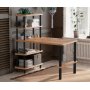 Nano skrivbord 120x70 cm - Svart/furu