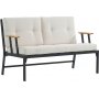 Lotus 2-sits utesoffa - Svart/beige + Textilskydd fr mbler