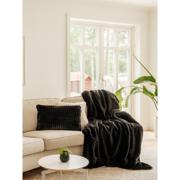 Coussin dcoratif Grace Noir - 40 x 60 cm