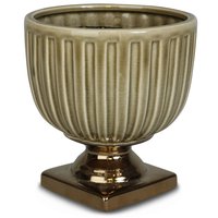 Kruka Grek på fot H18,5 cm - Grön Kruka Grek på fot H18,5 cm - Grön