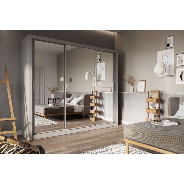 Einar garderob 1 med spegeldrrar - Gr