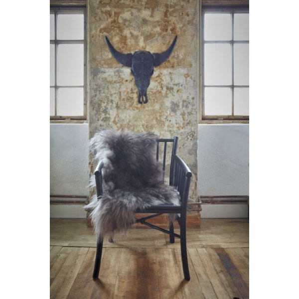 Molly f�rskinn Ljusgr�/svart