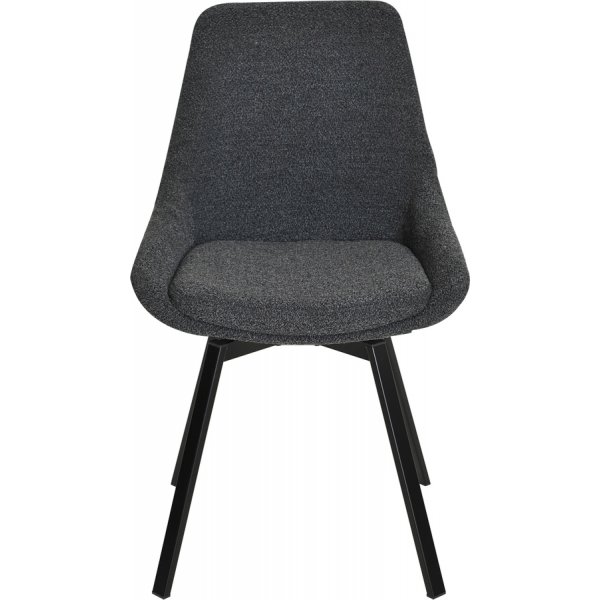 Chaise de salle à manger pivotante jumelée - Boucle noire Chaise de salle à manger pivotante jumelée - Boucle noire