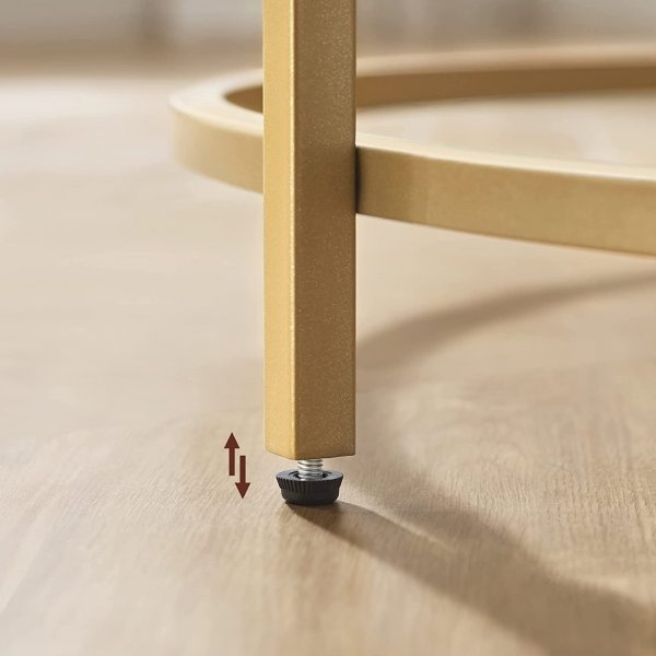 Katarina soffbord Ø84 cm - Vit/guld Katarina soffbord Ø84 cm - Vit/guld