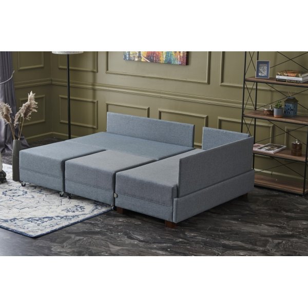 Fly canapé d'angle droit - Bleu Fly canapé d'angle droit - Bleu