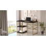 Voyage skrivbord 23, 120 x 60 cm - Svart/guld