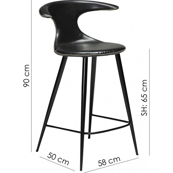 Flair barstol 90 cm - Brun läder Flair barstol 90 cm - Brun läder