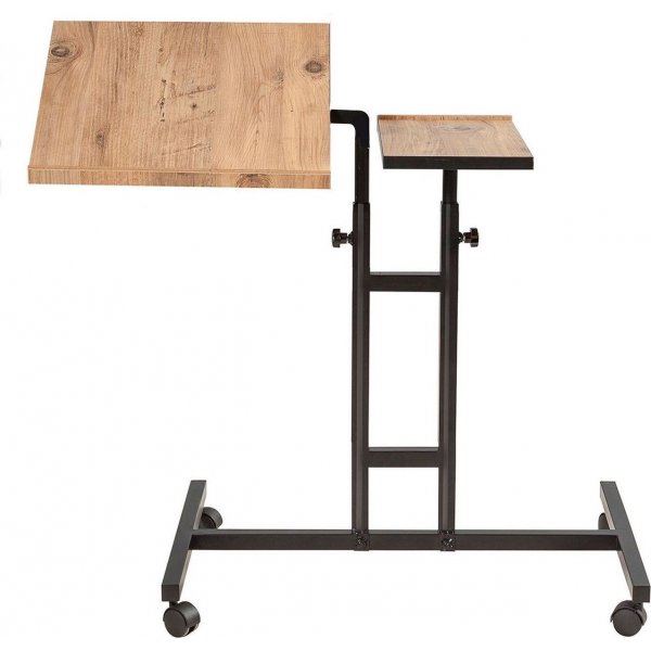 Glen laptopbord 67x45,5 cm - Furu/svart (på hjul) Glen laptopbord 67x45,5 cm - Furu/svart (på hjul)