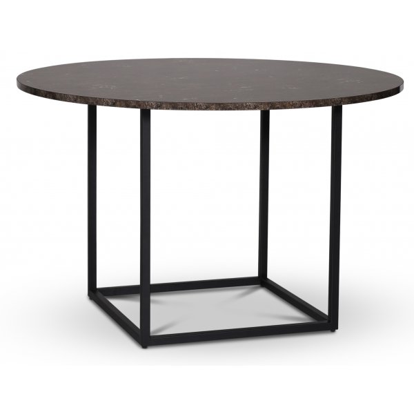 Sintorp runt matbord 115 cm - Brun marmor (Exklusivt laminat)