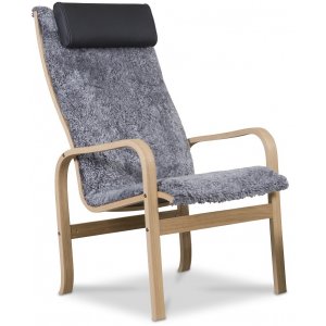 Fauteuil Frank en gris scandinave - Chne huil + Dtachant pour meubles