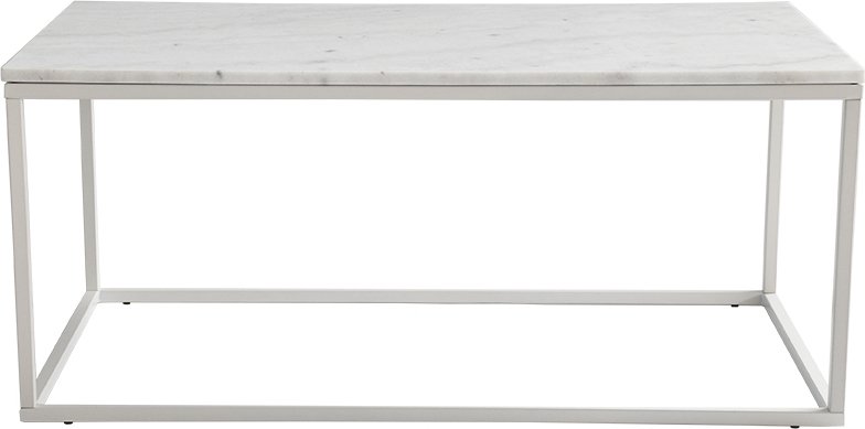 Accent rektangulärt soffbord i marmor 110 cm - Vit marmor - Marmorsoffbord, Marmorbord, Bord
