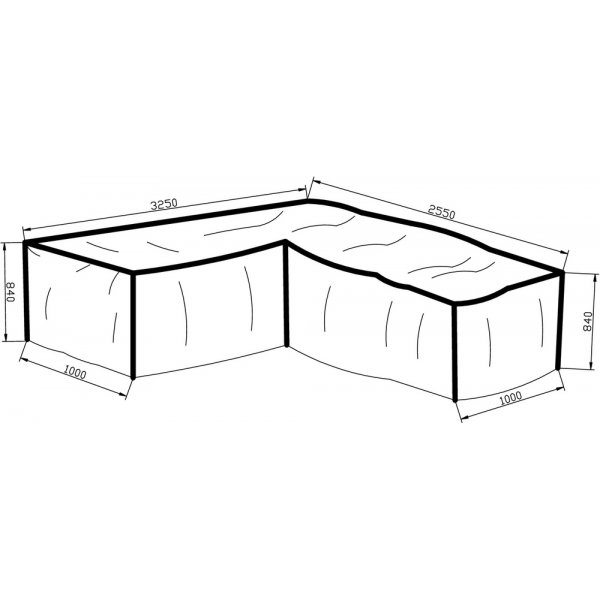 Klas möbelskydd för hörnsoffor 325/255 x 100 cm - Grå Klas möbelskydd för hörnsoffor 325/255 x 100 cm - Grå