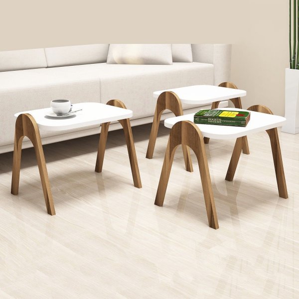 Paris satsbord 48,6 x 35,5 cm - Valnöt/vit Paris satsbord 48,6 x 35,5 cm - Valnöt/vit
