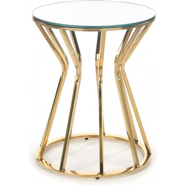 Table basse Afina 45 cm - Or/verre miroir