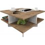 Hamton soffbord 60 x 60 cm - Valnt/vit