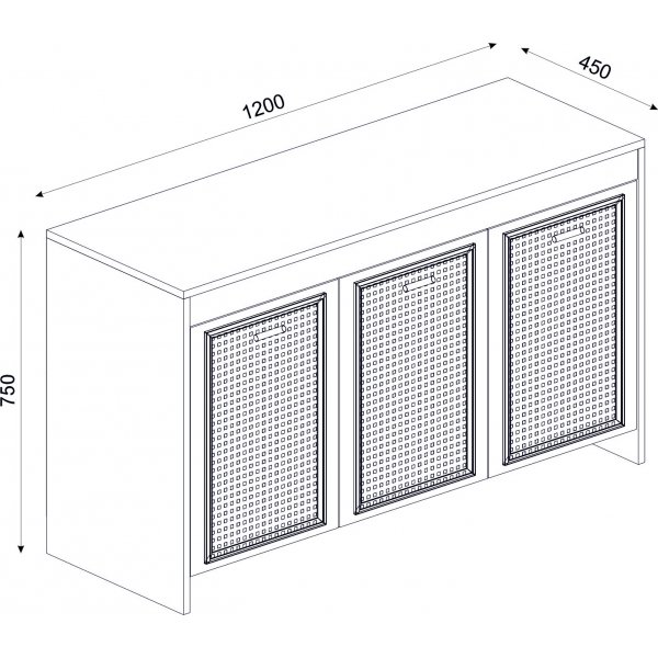 Done skänk - Vit/mörkbrun Done skänk - Vit/mörkbrun
