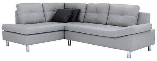 Horna L-soffa divan hger - Gr