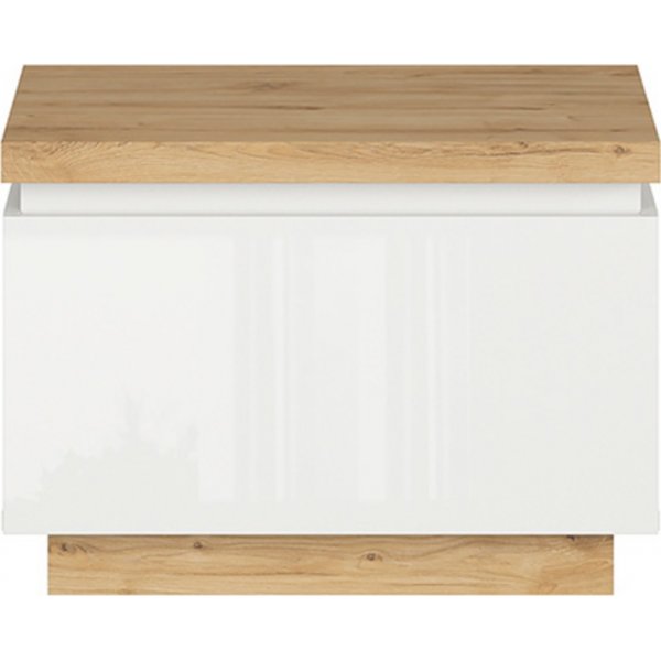 Erla sängbord - Vit/ek Erla sängbord - Vit/ek