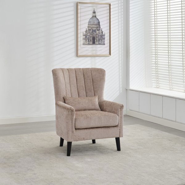 Fauteuil Linn�a - Biscuit boucl�