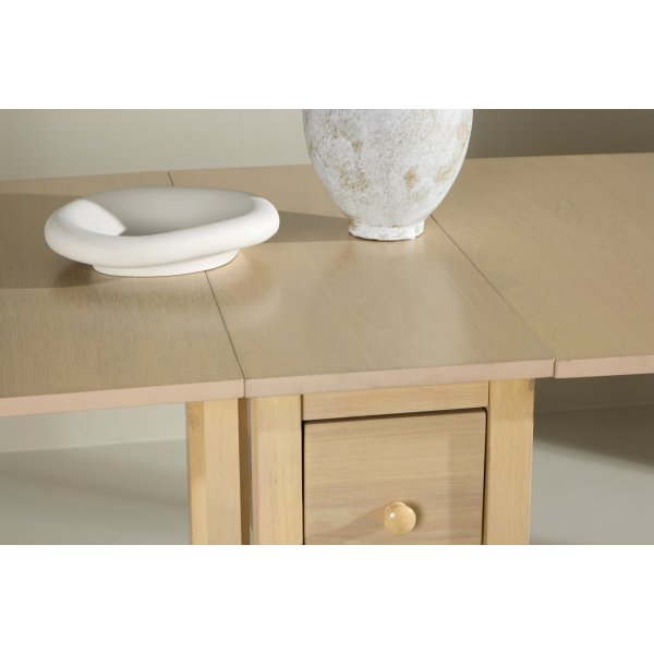 Edward matbord 110-150 x 80 cm - Whitewash