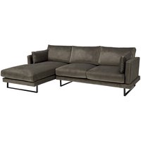 Florance soffa med divan till vänster - Grå sammet Florance soffa med divan till vänster - Grå sammet