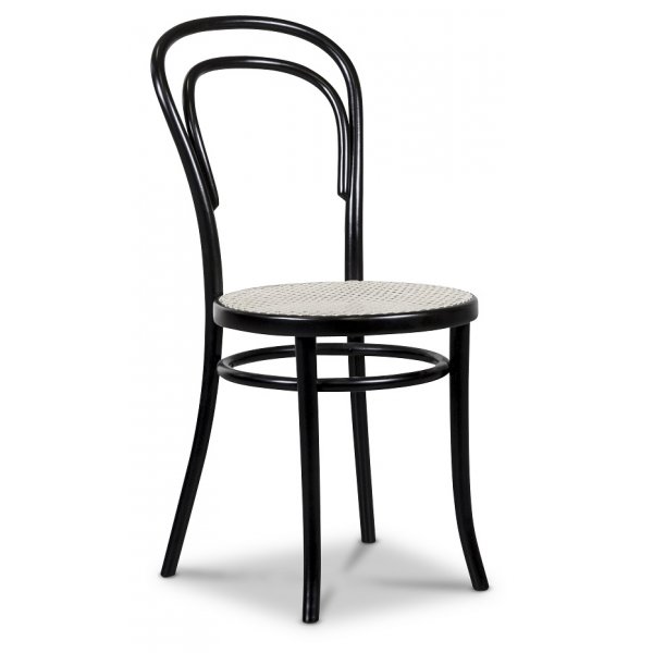 Signum matgrupp Slagbord vit/ek med 4 st svarta Thonet no14 Signum matgrupp Slagbord vit/ek med 4 st svarta Thonet no14
