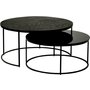 Muran soffbord set 90/75 cm - Svart asp