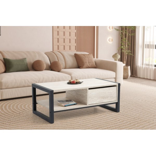 Haldizen soffbord - Svart/marmor Haldizen soffbord - Svart/marmor