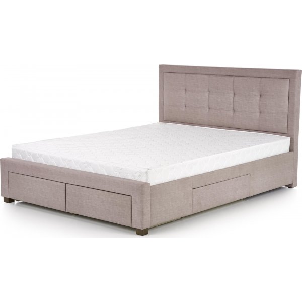 Cadre de lit Neveah - Beige/noyer Cadre de lit Neveah - Beige/noyer