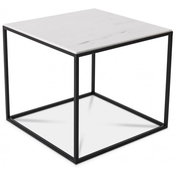 Carrera soffbord vit marmor fyrkantigt - Välj färg på underrede! Carrera soffbord vit marmor fyrkantigt - Välj färg på underrede!