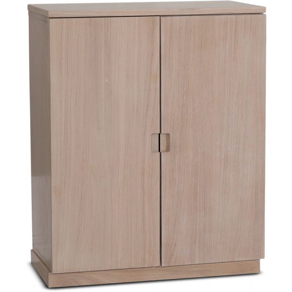 Level skåp i whitewash med släta dörrar Level skåp i whitewash med släta dörrar