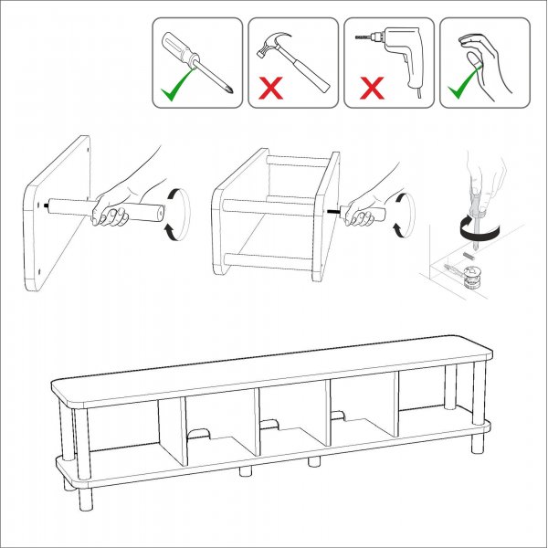 Neo TV-b�nk 180 cm - Furu