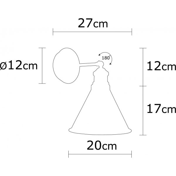 Berkeley wandlamp N-681 - Vintage