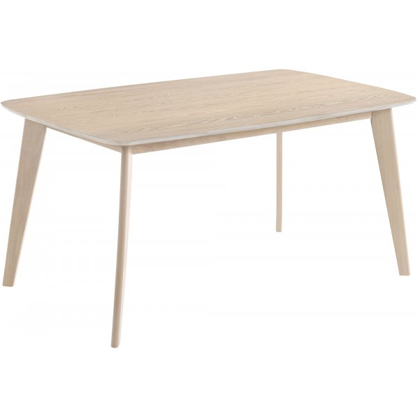 Florence matgrupp i whitewash; rektangulärt matbord 150 x 90 cm med 4 st Florence stolar Florence matgrupp i whitewash; rektangulärt matbord 150 x 90 cm med 4 st Florence stolar