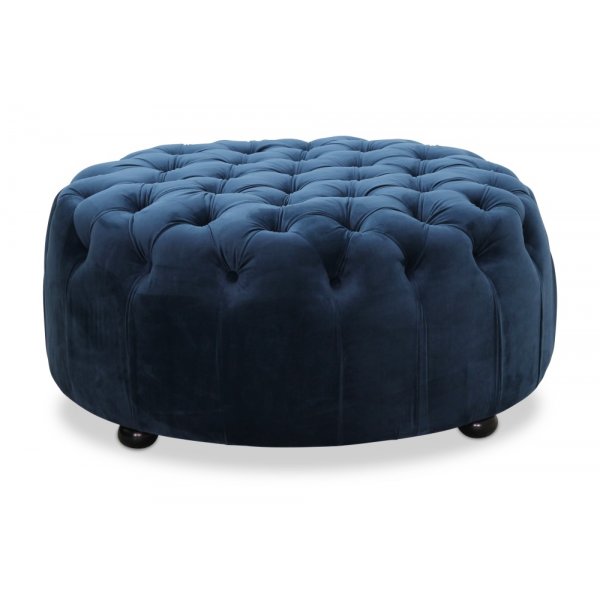 Chesterfield Cambridge sittpuff - Bl sammet