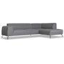 Corona soffa med ppet avslut (hger) - Gr (tyg)