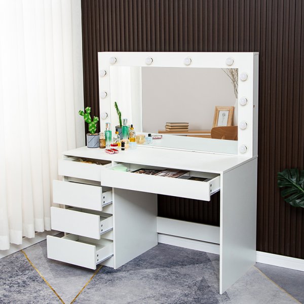Facada sminkbord med spegel och LED-belysning Facada sminkbord med spegel och LED-belysning
