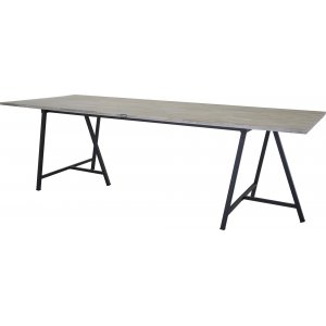 Kvarnsen matbord 250 cm - Teak/svart