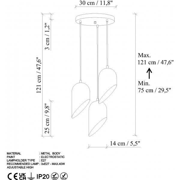 Plafonnier Kesik 6176 - Vintage