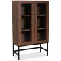 Carl vitrinskp lgt (Highboard) - Brunbetsad ek