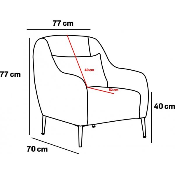 Fauteuil Vénus - Gris Fauteuil Vénus - Gris