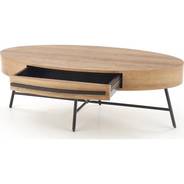 Table basse Carolina 120 x 60 cm - Chêne/noir Table basse Carolina 120 x 60 cm - Chêne/noir