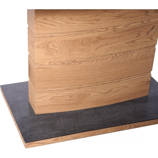 Table  manger Viggen 140-180 cm - Gris fonc/chne