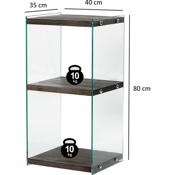 Aqua lg bokhylla - Antracit