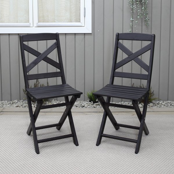 Chaise pliante Wilma - Noir Chaise pliante Wilma - Noir