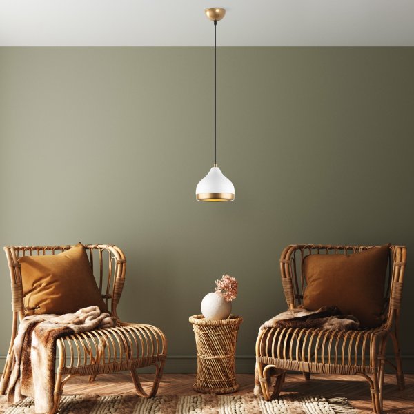 Yildo taklampa 6868 - Vit/guld