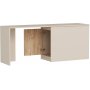 Newra skrivbord 180 x 47 cm - Furu/beige